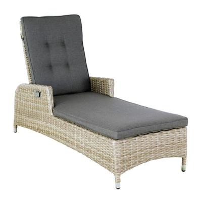 Ligbed Long Beach Trout Grey D 162 x B 68 x H 105 cm Oosterik Home - Oosterik home