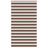 VidaXL Zebra rolgordijn 130x230 cm stofbreedte 125,9cm polyester bruin - thumbnail