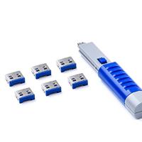 Smartkeeper UL03PKDB USB-A-poortslot Set van 6 stuks Donkerblauw Incl. 1 sleutel - thumbnail