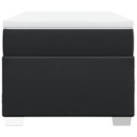 Boxspring met matras kunstleer zwart 90x200 cm - thumbnail