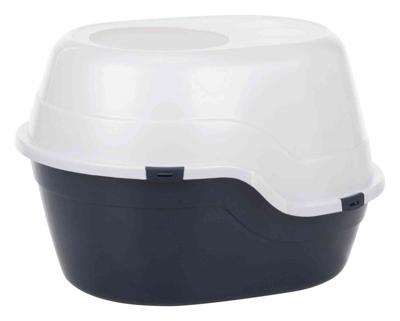 Trixie 40330 Luiz Top Entry, kattentoilet, 63 × 42 × 49 cm, donkerblauw/parelmoer