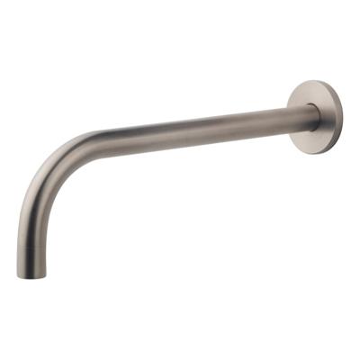 Wiesbaden Slim Line inbouw uitloop 25 cm messing | Geborsteld staal PVD