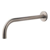Wiesbaden Slim Line inbouw uitloop 25 cm messing | Geborsteld staal PVD - thumbnail