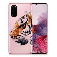 Smartphone hoesje Samsung Galaxy S20 Watercolor Tiger - thumbnail
