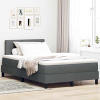 Boxspring bed met matras Donkergrijs 120 x 190 cm Stof - thumbnail