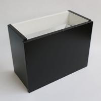 INK - Fontein Onderkast Greeploos Gelakt Universeel Links/rechts Draaiend - 360x180x270 mm - Mat Zwart - thumbnail