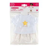 Corolle topje en rok set voor poppen van 36cm - ivoor/goud - thumbnail