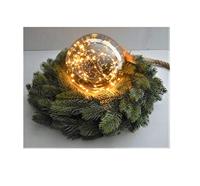 Micro LED bal touw op batterij dia 20x80 cm 40L warm wit Kerst Lumineo - Lumineo - thumbnail