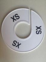 Maatring 11 cm wit/zwart XS - thumbnail