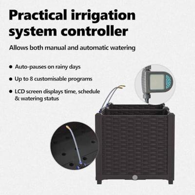 Tuin Bloempot 2 pcs Zwart Staal