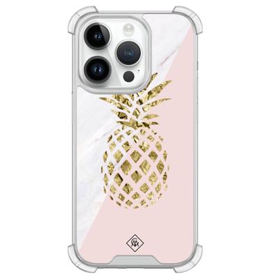 iPhone 14 Pro siliconen shockproof hoesje - Ananas