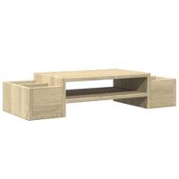 Monitorstandaard met opbergruimte 70x27x15 cm hout sonoma eiken - thumbnail