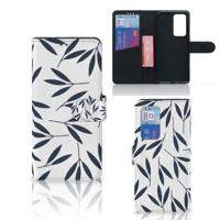 Huawei P40 Pro Hoesje Leaves Blue - thumbnail