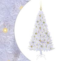 Kunstkerstboom met 150 LED Wit 150 cm PVC en staal - thumbnail