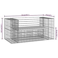 Tuinbank schanskorfontwerp 143x71x65,5 cm gempregneerd hout - thumbnail
