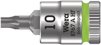 Wera 8767 A HF TORX® Zyklop Bit/dop-combinatie met 1/4" Aandrijving met Vasthoudfunctie, TX 10 x 28 mm - 1 stuk(s) - 05003362001 Wera 8767 A HF TORX® Zyklop Bit/dop-combinatie met 1/4" Aandrijving met Vasthoudfunctie, TX 10 x 28 mm - 1 stuk(s) - 05003362001