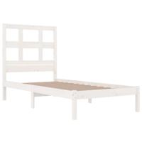 Bedframe zonder matras massief grenenhout wit 75x190 cm - thumbnail