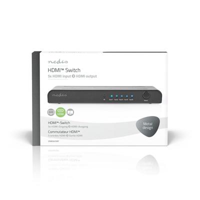 HDMI Switch | 5-Poorts - 5x HDMI-Ingang | 1x HDMI-Uitgang | 4K2K@60FPS / HDCP2.2