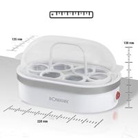 Bomann EK 5022 CB 6 eieren 400 W Zilver, Transparant, Wit - thumbnail