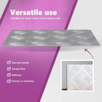 VidaXL Trap tread rechthoekig 4 pcs zilver 30 x 20 cm aluminium - thumbnail