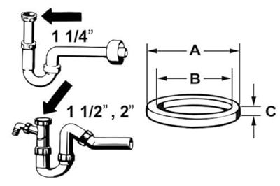 Cornat Dichting Sifon Was/Douche/Bad (3St) - TEC380306