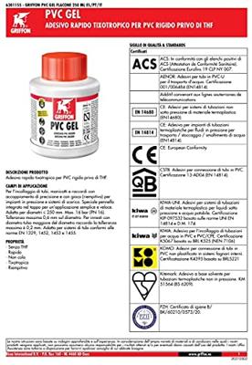 Lijm Griffon 6301155 PVC Gel (250 ml)
