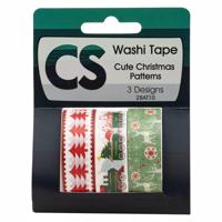 Colorations - washi tape kerst 3 rollen, 5mtr. - thumbnail