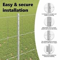 VidaXL Hek met paal zilver 1,4 x 25 m staal - thumbnail