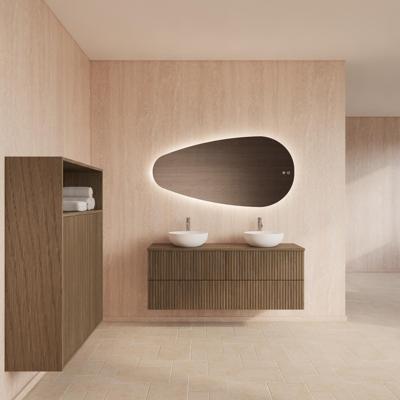 Badmeubelset Gliss Design Hybris Ash Grey 160 cm Met Waskom