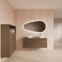 Badmeubelset Gliss Design Hybris Ash Grey 160 cm Met Waskom - thumbnail