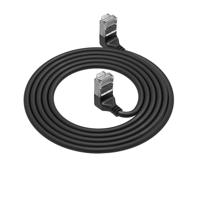 ACT DA6930 U/FTP CAT6A LSZH Slimline Patchkabel | RJ45 Connectoren 90° Haaks Boven naar 90° Haaks Boven | Zwart | 15 cm - thumbnail