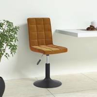 Eetkamerstoelen draaibaar 6 st fluweel bruin - thumbnail