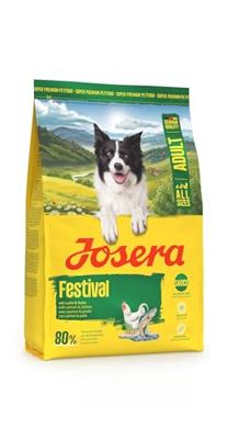 JOSERA Adult Festival Zalm & Kip (1 x 3 kg) | Premium droogvoer voor volwassen kieskeurige actieve honden | energierijk | lekkere sausmantel - ook om in te weken | glutenvrij | 1 stuk
