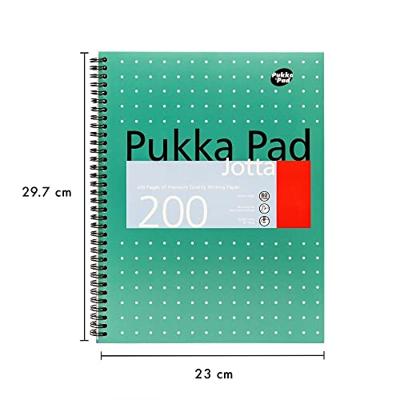 Collegeblok pukka jotta a4 lijn 4-g 200pag 80gr gn