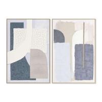 Schilderij Home ESPRIT Blauw Grijs Abstract Stads (2 Stuks) - thumbnail