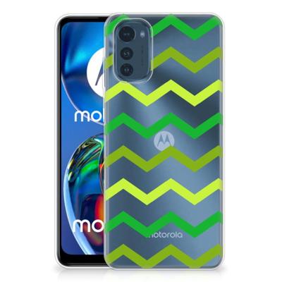 Motorola Moto E32/E32s | TPU bumper | Zigzag Groen Motorola Moto E32/E32s | TPU bumper | Zigzag Groen