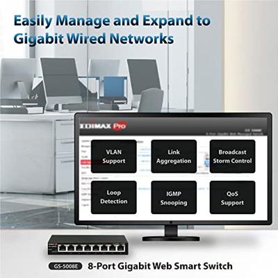 EDIMAX GS-5008E Netwerk switch 8 poorten 16 GBit/s