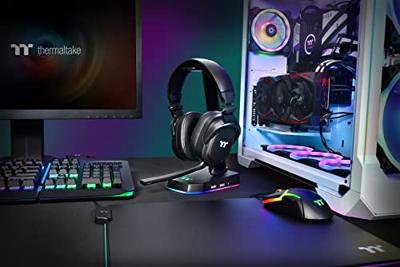 Thermaltake Argent H5 Stereo Gaming Headset Gamen Over Ear headset Kabel Stereo Zwart Volumeregeling, Microfoon uitschakelbaar (mute)