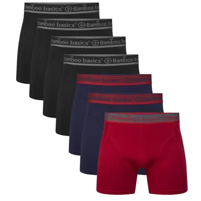 7-pak heren boxers - Rico - Rood/Blauw/Zwart - Bamboe mannen onderbroeken - Huidvriendelijk
