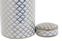 Vaas DKD Home Decor 18 x 18 x 30,5 cm Porselein Gouden Wit - thumbnail