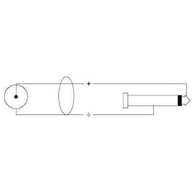 Cordial CFU3PC Audio Adapterkabel [2x Jackplug male 6,3 mm - 2x Cinch-stekker] 3.00 m Zwart
