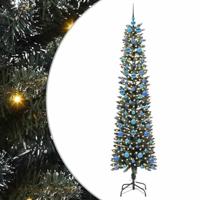 Kunstkerstboom met 300 LED Groen 210 cm PVC en Plastic en Staal - thumbnail