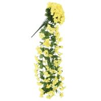 VidaXL Kerstslingers met bloemen 3 st 85 cm geel - thumbnail