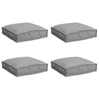 VidaXL Kussen 4 pcs grijs 40 x 40 x 8 cm oxford stof - thumbnail