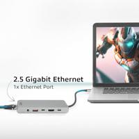 ACT USB-C 4K / 8K 60Hz dockingstation voor 1 HDMI monitor, 2,5 Gigabit ethernet, USB-C 10Gbps, USB-A 10Gbps, 3,5mm audio, PD pass-through - thumbnail