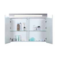 Spiegelkast BWS Salt 1 Deur Met LED 60x50 cm Incl. Planchetten Ice White - thumbnail