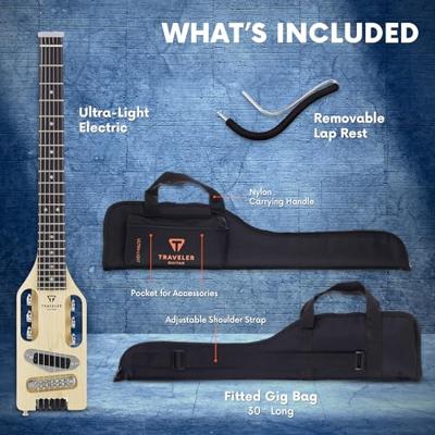 Traveler Guitar Ultra-Light Electric Maple Natural met gigbag