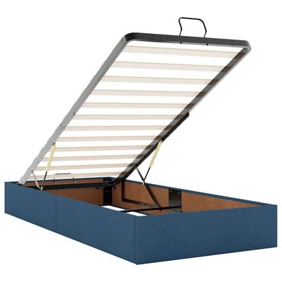 Bedframe zonder matras 80x200 cm stof blauw - thumbnail