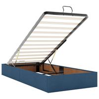 Bedframe zonder matras 80x200 cm stof blauw - thumbnail