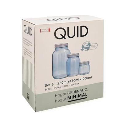 Set van Potjes Quid Minimal Beige 100 ml 250 ml 450 ml 3 Onderdelen